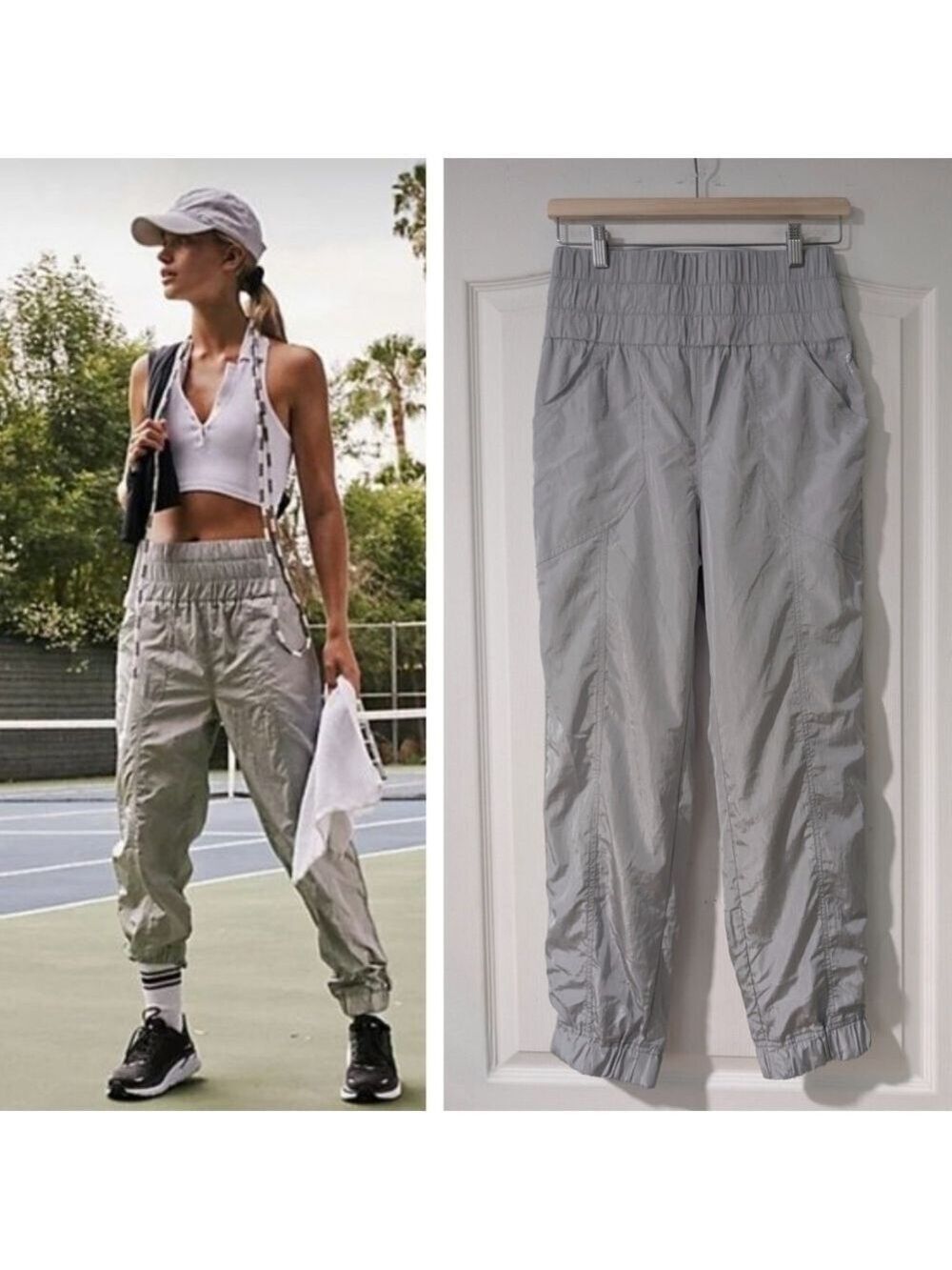 NEW Free People | The Way Home Joggers In Arctic Mist Silver